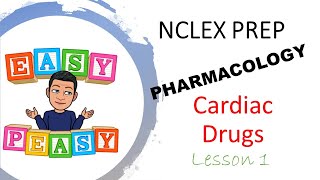 Cardiac Pharmacology NCLEX Review Lesson 1 [upl. by Conni]