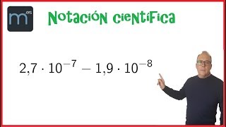 Notación científica resta de números en notación científica [upl. by Llerrit]