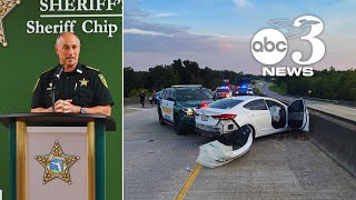 Press conference on Pensacola driveby suspects and K9 jumping off bridge [upl. by Ydok]