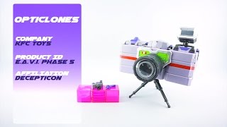 Transformers Review KFC Toys EAVI Metal Opticlones  Refelectron  P4L Reviews [upl. by Hertzog]