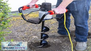 XtremepowerUS 1500W Post Hole Digger Earth Auger Hole Digger Electric Auger Digging Review [upl. by Loriner]