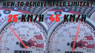 How to remove speed limiter  25 kmh to 45 kmh  on scotters EURO 4 EURO 5 [upl. by Eruot]