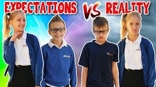 School Morning Routine EXPECTATIONS vs REALITY [upl. by Good]