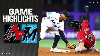 Dbacks vs Marlins Game Highlights 82124  MLB Highlights [upl. by Valiant]