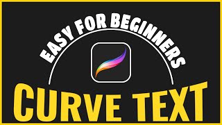 How To Curve Text In Procreate  Procreate Tutorial For Beginners [upl. by Ynnej]