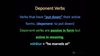 15 Deponent Verbs [upl. by Winthorpe]