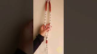 DIY Cordão de Macramê Tutorial Completo👆macrame macrametutorial chaveiros [upl. by Jemy]