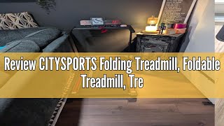 Review CITYSPORTS Folding Treadmill Foldable Treadmill Treadmills for Home 2 in 1 Folding Portabl [upl. by Nnylyoj]