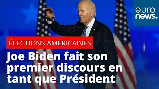 Joe Biden son premier discours en tant que 46ème Président des ÉtatsUnis  En Direct [upl. by Barnebas]