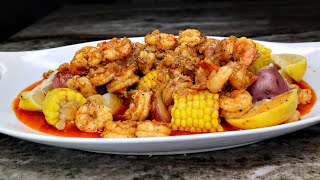 THE BEST SHRIMP BOIL IVE EVER MADE Shrimp Boil Recipe [upl. by Sokin]