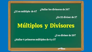 Múltiplos y divisores de números  explicación 8 ejercicios resueltos [upl. by Sgninnej]