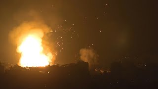 Intense Israeli night strikes rock south Beirut suburbs  AFP [upl. by Ahsinav432]