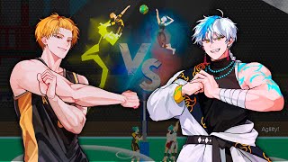 Nishikawa vs Ryuhyeon Battle over the grid Battle S rank The Spike Volleyball 3x3 [upl. by Ednew]