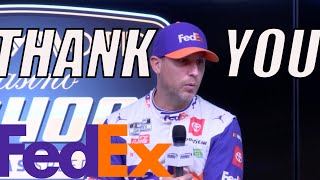 Denny Hamlin Thanks Fedex quotThey Took a Chance on Mequot [upl. by Felicie]