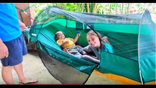 Hammock CampingHow to Set up Lawson Hammock Tent [upl. by Cleave341]