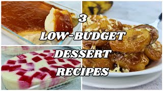 3 LOWBUDGET DESSERT RECIPES  EASY DESSERT IDEAS YOU CAN MAKE AT HOME  Few Ingredients Needed [upl. by Wicks382]