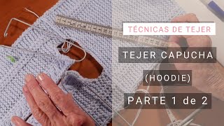 Tejer una capucha con vueltas acortadas 👉Video 1 de 2 💡 Ideas Lucila [upl. by Reffinnej]