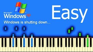 WINDOWS XP SHUTDOWN SOUND  Piano Tutorial [upl. by Aivatco]