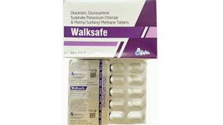 Walksafe Tablets Diacerein Glucosamine Sulphate Potassium Chloride Methyl Sulfonyl Methane Tablets [upl. by Symer]