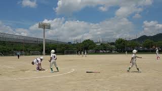 交野交流大会２回戦 対香里ライガース [upl. by Ahsuas]