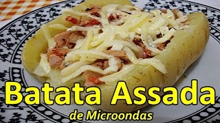 Batata Assada de Microondas  Receita Fácil 32 [upl. by Nagorb]