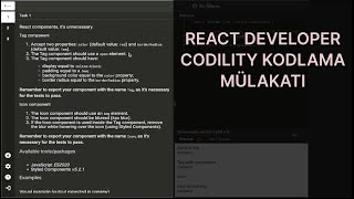 Codility React Mülakat Sorusu YAPAMADIM [upl. by Peedus]