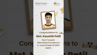 Outstanding achievement of Mst Kaushik Patil from Fravashi International Academy [upl. by Ainafetse207]