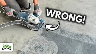 Garage Epoxy Floor Prep  DIY Concrete Grinding [upl. by Hametaf907]