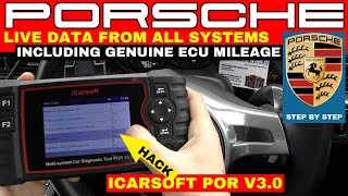 How To Find Porsche ALL SYSTEM LIVED DATA inc Genuine ECU Mileage Data Really Fast [upl. by Tloc240]