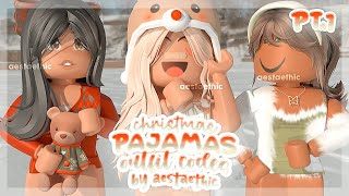 CHRISTMAS WINTER PAJAMA PYJAMA outfit codes for bloxburg PT1 [upl. by Athal]