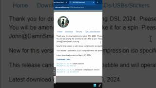 How to download Damn Small Linux 2024 linuxdistro linux tech [upl. by Eisen]