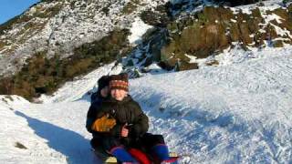 Sledging Holyrood Park Edinburgh 2 [upl. by Ferguson]