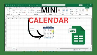 How To Insert Mini Calendar In Excel [upl. by Oba267]