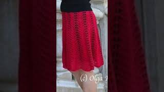 Crochet skirt tutorial crochet crochetskirts olgapoltava [upl. by Teddie]