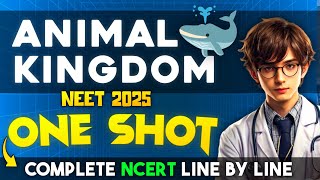 Complete ANIMAL KINGDOM ONE SHOT 🔥 WITH TRICKS IN 60 MINUTES  CLASS 11 BIOLOGY NEET 2025 [upl. by Onateyac219]