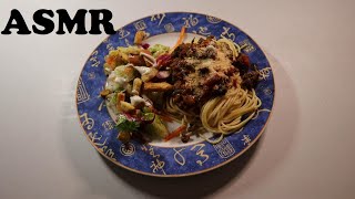 SPAGHETTI amp SALAD ASMR MUKBANG [upl. by Notsehc]