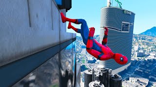 GTA 5 Epic Ragdolls Spiderman Water Jumps With GTA PLUMBER LIVE Funny Moments [upl. by Schnur]