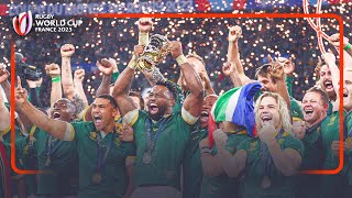 South Africa lift the Webb Ellis Cup for the fourth time  Rugby World Cup 2023 final [upl. by Lyn]