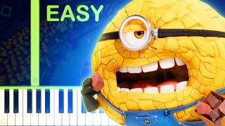 The Mega Minions Song  DESPICABLE ME 4  EASY Piano Tutorial [upl. by Allain]