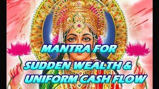 Mantra For Sudden Wealth amp Uniform Cash Flow  Shabar Lakshmi Mantra [upl. by Coombs]