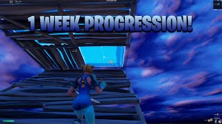 My 1 Week Fortnite Progression from Zero Build to Builds [upl. by Meggie]