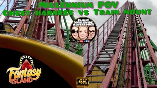 Millennium Front Row View at Fantasy Island Ingoldmells Skegness UK POVs 4k Chest vs Train Mount [upl. by Gran]