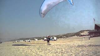 Paragliding zu Fuß start on the beach parapente Bredene [upl. by Hubbard]