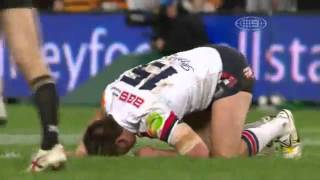 WaereaHargreaves smashed by Simon Dwyer  Tigers v Roosters  NRL Finals 2010  HD  YouTubeflv [upl. by Nilpik]