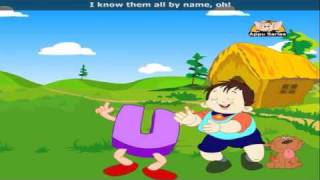 The Vowel Song with Lyrics  Nursery Rhyme [upl. by Naivaf]