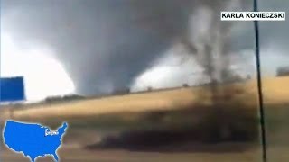 Tornadoes slam Midwest US Tornado tearing through Minooka in Illinois INCREDIBLE 11172013 [upl. by Anecuza799]