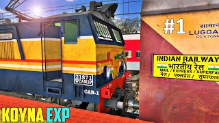 Koyna Express in Train Simulator  Train Crossings Overtakes  IRMSTS  PC GamePlay [upl. by Langille]