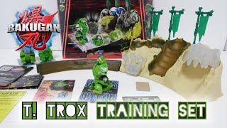 BAKUGAN DINOSAUR CLAN TITANIUM TROX TRAINING SET  Bakugan G3  BAKUGAN UNBOX [upl. by Nosa93]