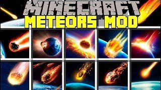 Minecraft METEORS MOD l SURVIVE GIANT REALISTIC METEOR FALLSl Modded MiniGame [upl. by Kiley]