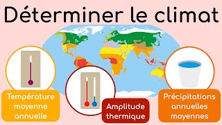 Déterminer le climat température moyenne amplitude thermique précipitations annuelles [upl. by Yngad]